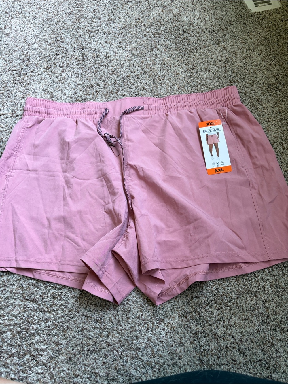 Pacific Trail Women's Dusty Pink Athletic Shorts with Drawstring